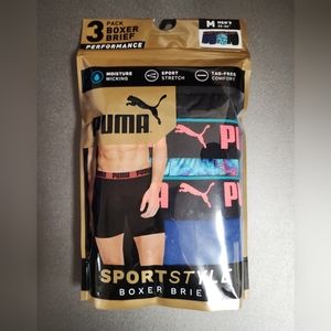 PUMA Mens Boxer Briefs Medium Tag Free Stretch Moisture Wicking Dry Cell 3 Pack